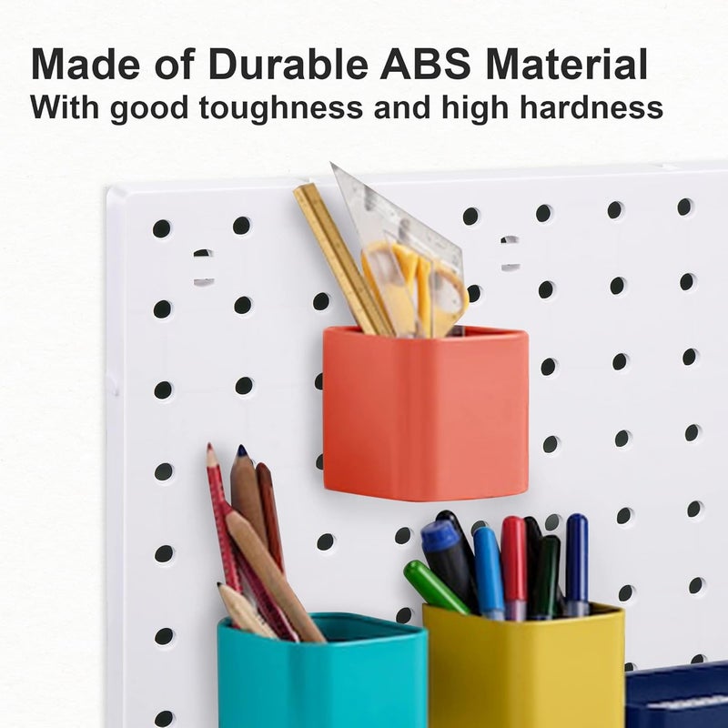 Lansi 6Pcs Peg Board, Pegboard Wall Organizer Panels, White Pegboard Wall Mount, ABS Pegboard for Craft Room Garage Kitchen Workshop Garage, ABS Peg Boards Easy Installation (White) - Image 5
